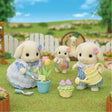 Blossom Gardening Set with Flora Rabbit siblings gardening tulips and flowers in a vibrant outdoor scene.