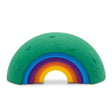 Over the Rainbow | Bright silicone stacking rainbow arches with garden patterns for sensory and creative play.