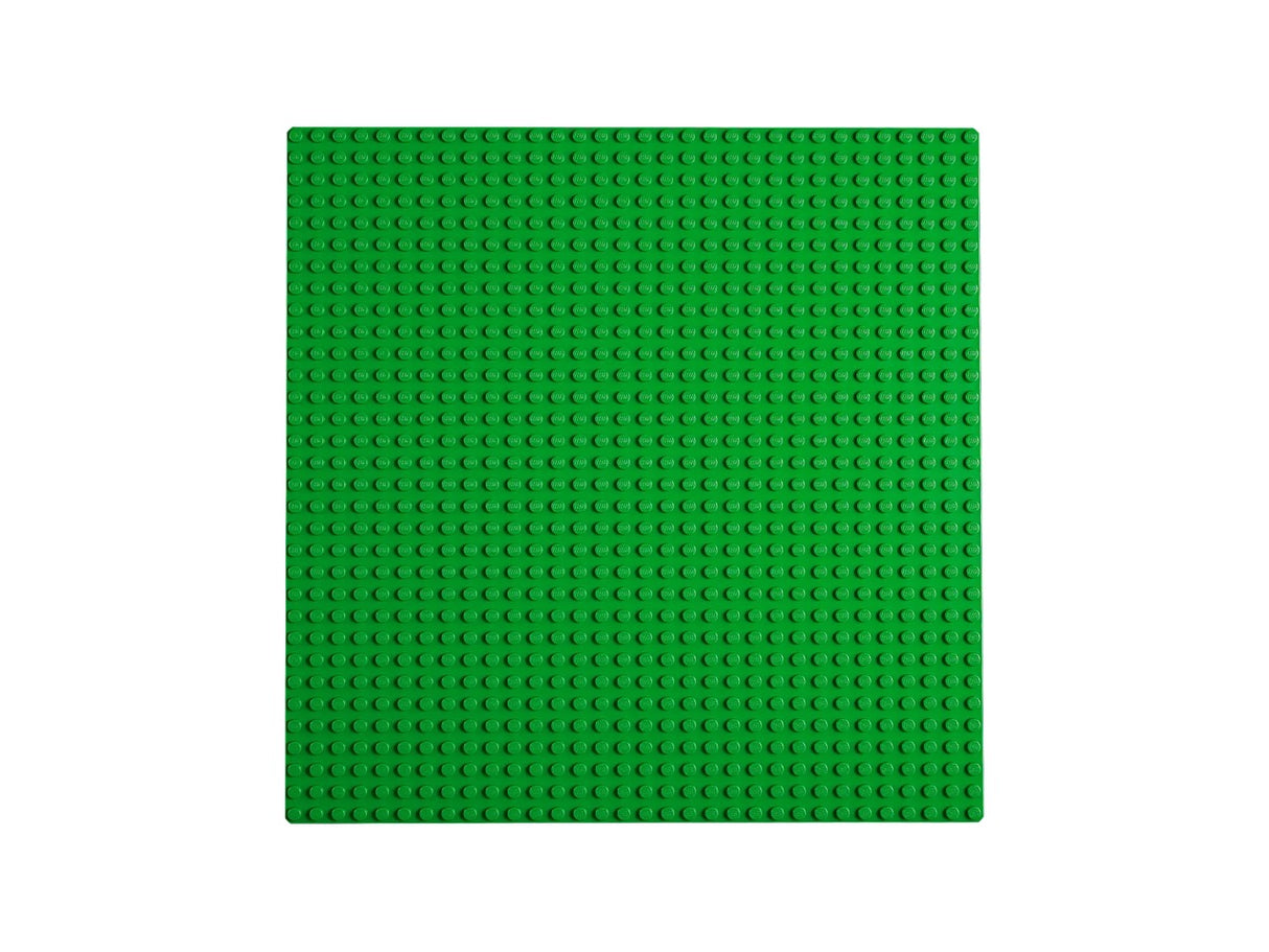 Classic Green Baseplate 32x32-stud building surface for LEGO bricks, perfect for creative play and display.