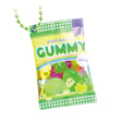 Gummy Turtle Puripuri Keychain shaped like a colorful gummy bag with a cute turtle design and attached chain.