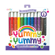 Yummy Yummy Scented Markers pack of 12 washable colorful fruit-scented markers with pointed tips for kids 3+.