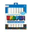 Vivid Pop! Paint Markers set of 8 opaque water-based acrylic markers for multi surface art projects and crafts.