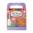 Carry Along Pet Pals coloring book with 9 jumbo crayons and 48 pet-themed pages in a portable case for kids 3 and up.