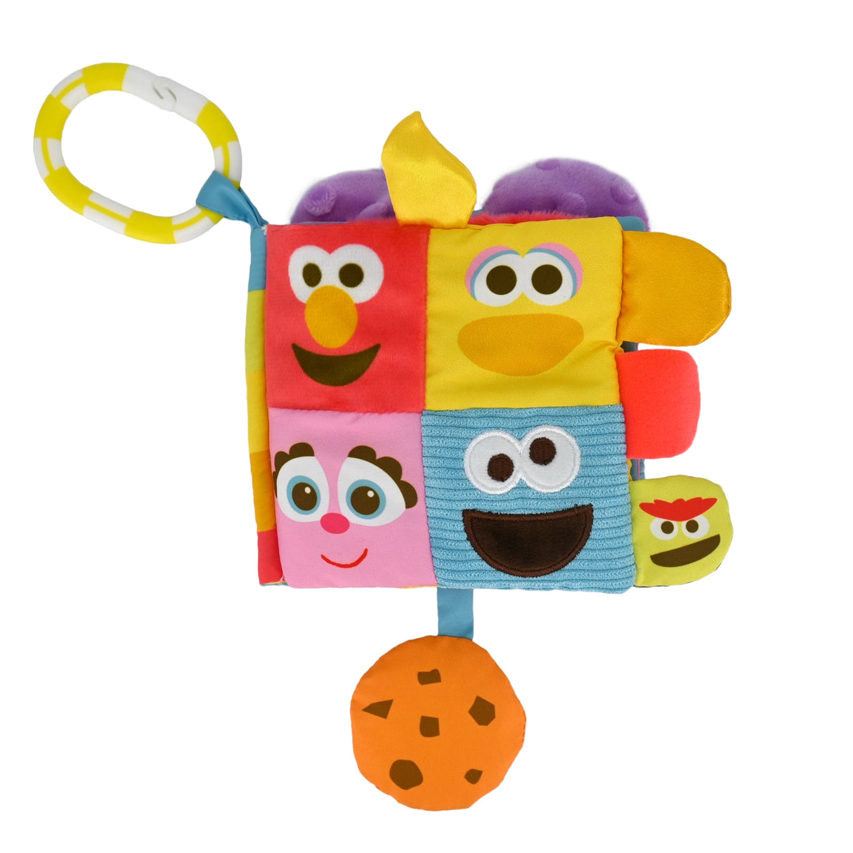 Sesame Street | Soft Book featuring colorful embroidered characters and sensory textures for engaging toddlers.