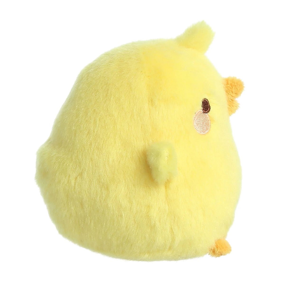 Molang Piu Piu plush is a soft, bright yellow chick with embroidered eyes and cheeks, perfect for kids to cuddle.