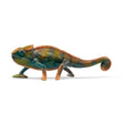 Chameleon toy with detailed claws and curled tail, showcasing realistic color-changing scaly skin and lifelike design.