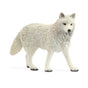 Arctic Wolf figurine with thick white fur, elegantly built, perfect for cold Arctic climates and detailed craftsmanship.