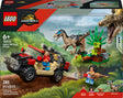 LEGO Jurassic World Jurassic Raptor Off-Road Escape set with off-road vehicle, velociraptor, and minifigures for kids 6+