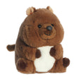 Rolly Pet Quokka Quinn plush with round body, soft brown fur, white belly, and a cheerful smiling face.