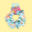 Capybara Hair Scrunchie made with satin fabric, featuring cute capybara prints, gentle on hair and strong elastic.