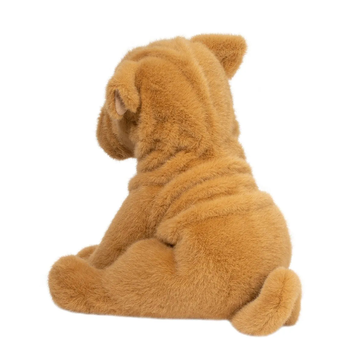 Tater DLux Shar-Pei plush dog with soft wrinkles, curled tail, and tipped ears in a seated pose.