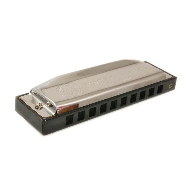 Simple metal silver harmonica. For ages 3 and up.