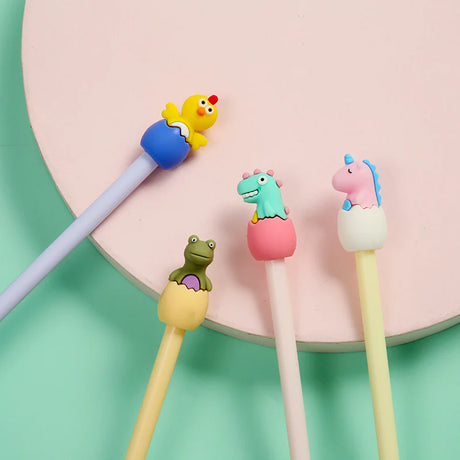 Baby Egg Pets Gel Pen set with fine tip and cute animal egg designs for writing and illustration.