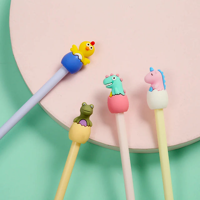 Baby Egg Pets Gel Pen set with fine tip and cute animal egg designs for writing and illustration.