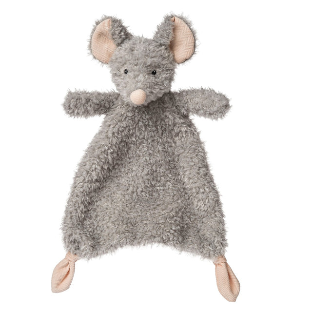 Soft and cuddly Again Friends Mouse Lovey made from sustainable recycled fabrics, perfect for comforting babies.
