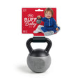 Kettleball Rattle by Fred, lightweight gym-inspired baby rattle with clattering beads, safe and fun for infants 3 months and up.