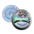 Mini Trendsetters Mystic Crystal Thinking Putty ice blue with pyramid glitter in a small tin container.
