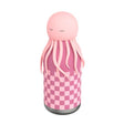 Asobu Water Bottle | Jellyfish with pink checkered design and a soft jellyfish lid, perfect for kids and spill-proof adventures.