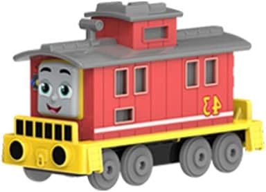 Thomas & Friends Diecast Train red and yellow caboose with smiling face for kids to push and play.