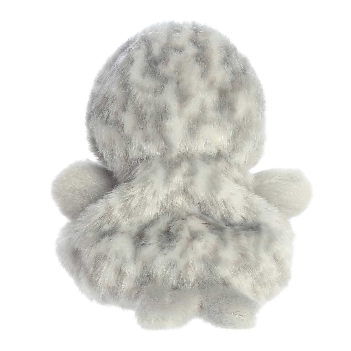 Palm Pals Harbor Seal Marina plush toy shown from the back, soft gray and white spotted fur, 5 inches.