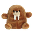 Palm Pals Walrus Waldo plush toy with soft brown fur, round body, and white tusks, perfect for hugs and small hands.