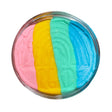 KidDough | Rainbow Sherbert with four pastel scented layers in a jar, soft and pliable sensory dough for kids.