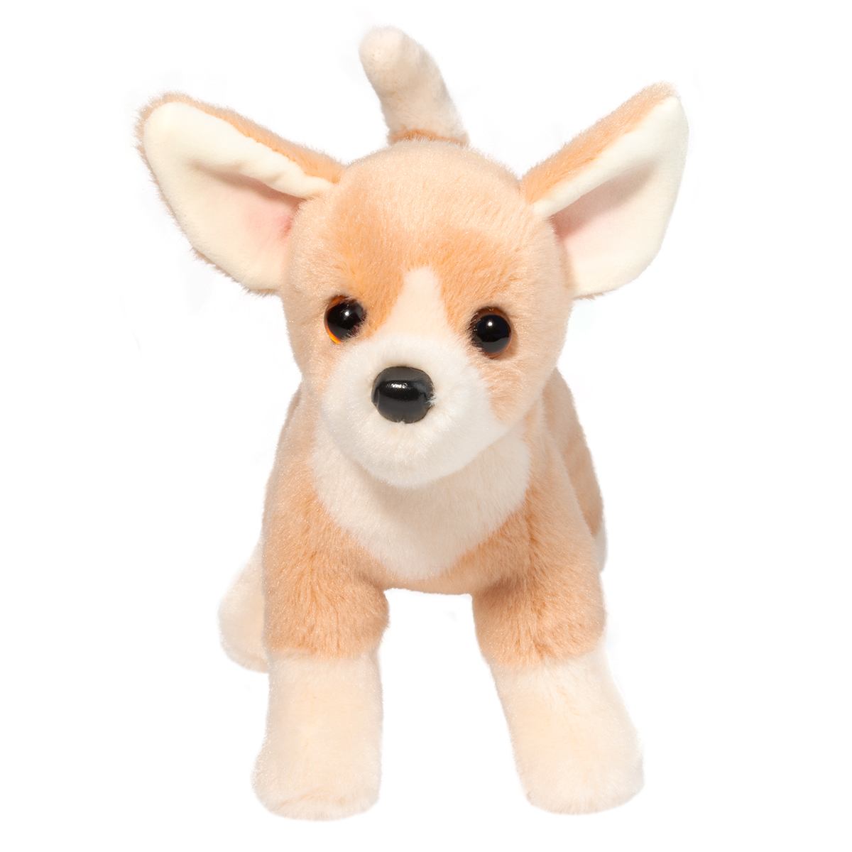 Chihuahua Chichi plush toy with tan and cream fur, large ears, and dark eyes, perfect for cuddling and play.