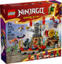 LEGO Ninjago Tournament Battle Arena set with 659 pieces, minifigures, and interactive ninja battle features.