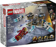 Super Heroes Marvel Iron Man & Iron Legion vs Hydra Soldier LEGO set featuring flying Iron Man and Hydra Trooper minifigures.