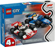 LEGO City F1 Williams Racing & Haas F1 Race Cars set with two detailed Formula 1 race car toys for kids ages 4 and up.