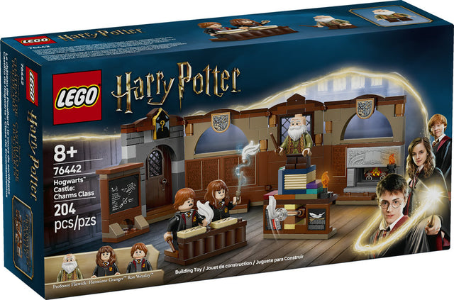 LEGO Harry Potter Hogwarts Castle: Charms Class building set with minifigures and magical classroom play features.