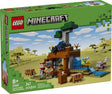 LEGO Minecraft The Armadillo Mine Expedition set with mine, TNT function, cave spider, wolf, armadillos, river, lava fall, and savanna biome.