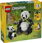 LEGO Creator Wild Animals Panda Family set with posable panda and cub building bricks for kids 8+.