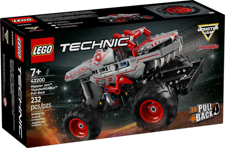 LEGO Technic Monster Jam ThunderROARus Pull-Back dinosaur-inspired monster truck toy with pull-back action for kids 7+