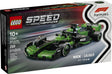 LEGO Speed KICK Sauber F1 Team C44 buildable race car with detailed cockpit, rear wing, and driver minifigure, age 10+ toy.