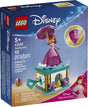 Disney Princess Twirling Ariel LEGO set with Ariel in pink dress, umbrella, Flounder, and rotating key stand for kids 5+.