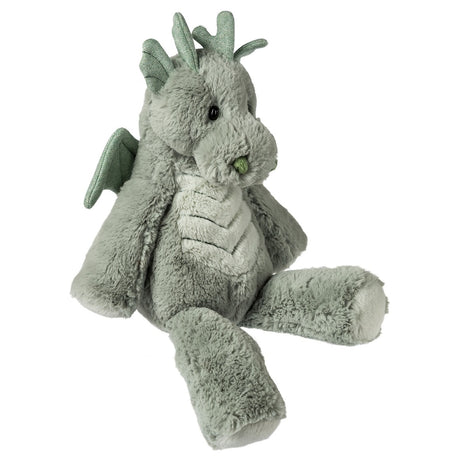 Dragon Marshmallow plush dragon with soft fabric, embroidered mouth, and durable plastic eyes for snuggles and play.