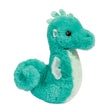 Seahorse Averie plush toy in teal with a curled tail, perfect for cuddles and imaginative play, 7 inches long.