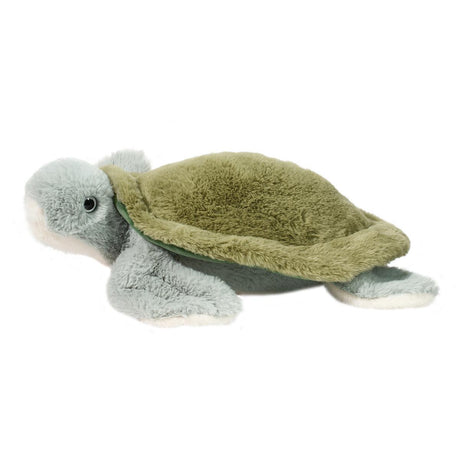 Sea Turtle DLux Sheldon plush toy with soft muted green shell and cuddly grayish-green body, perfect for hugging and play.