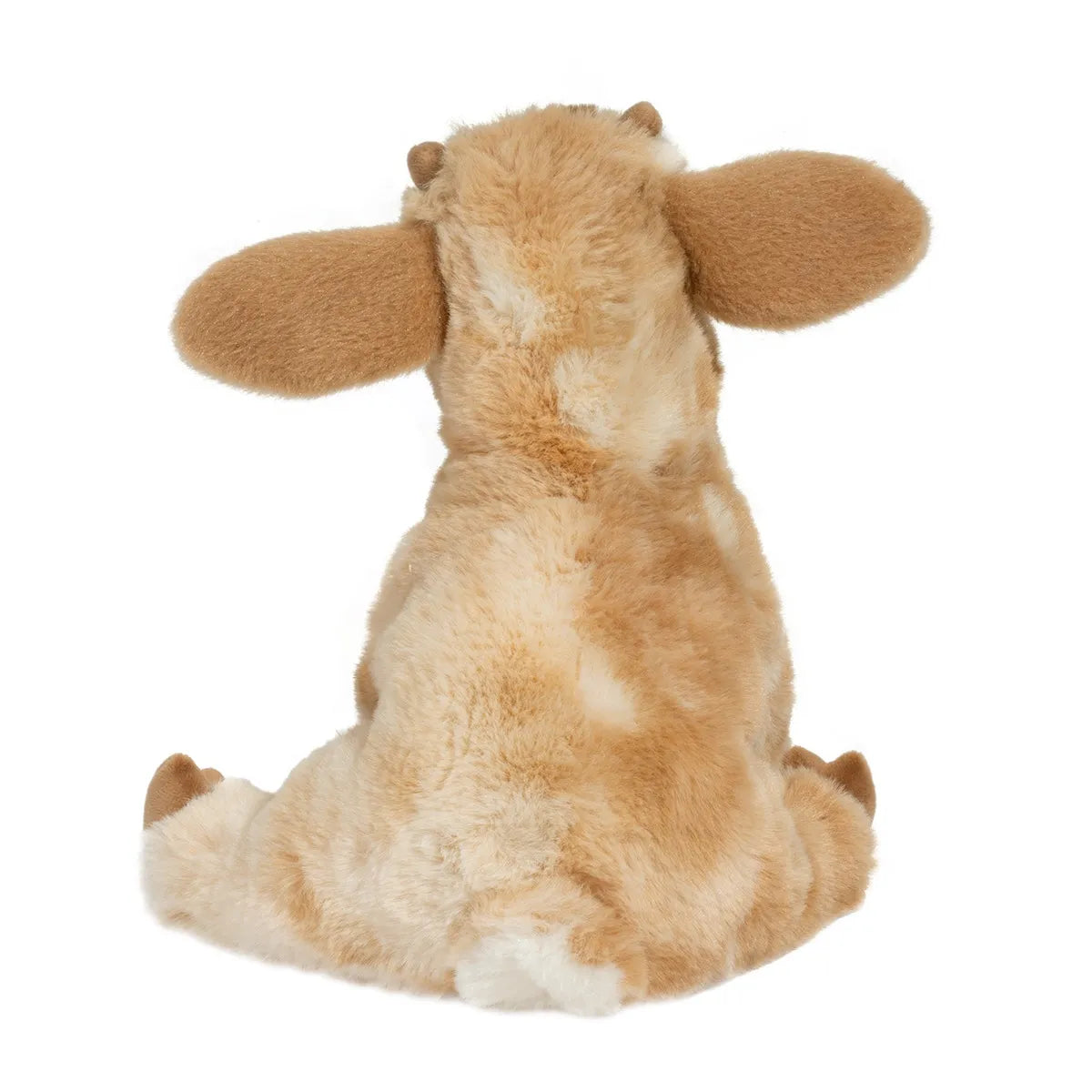 Goat Dandie plush toy shown from the back with soft tan fur and small horns, perfect for children 24 months and up.