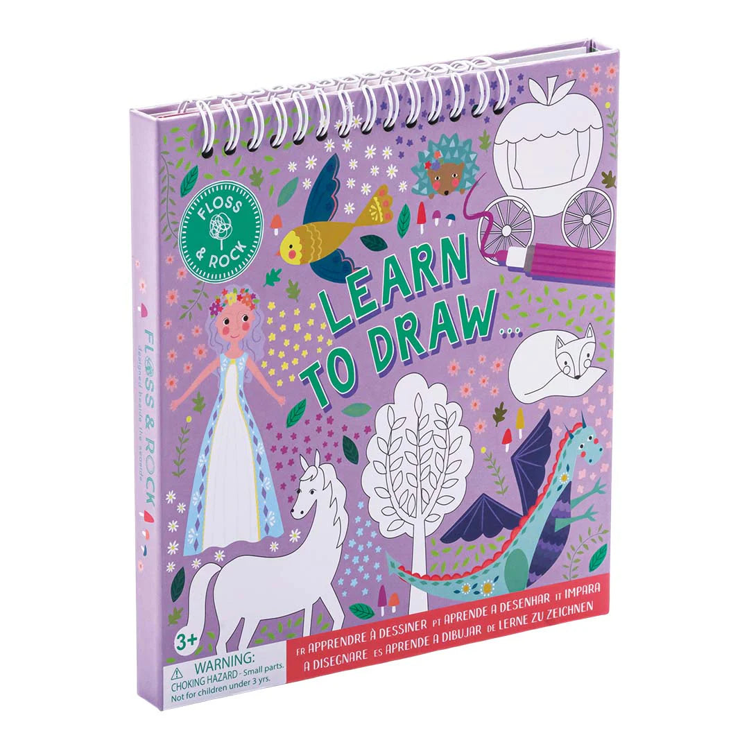 Learn to Draw | Fairy Tale activity book with colorful fairy tale drawings and step-by-step drawing guides for kids.