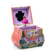 Jewelry Box | Fairy Tale Carriage featuring a princess figurine, glitter detail, lilac interior, and flower-shaped mirror.