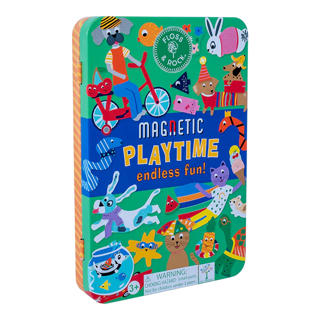 Magnetic Playtime | Pets tin with colorful animal magnets and fun scenes for creative play and storage.