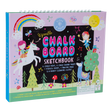 Chalkboard Sketchbook | Rainbow Fairy with wipeable chalk pages, 6 chalk pens, stencil, tracing sheet, and cleaning cloth.