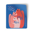 Let Love Rule Vinyl Sticker featuring three cats with hearts, waterproof and sun-proof, made in USA, 3 inches.
