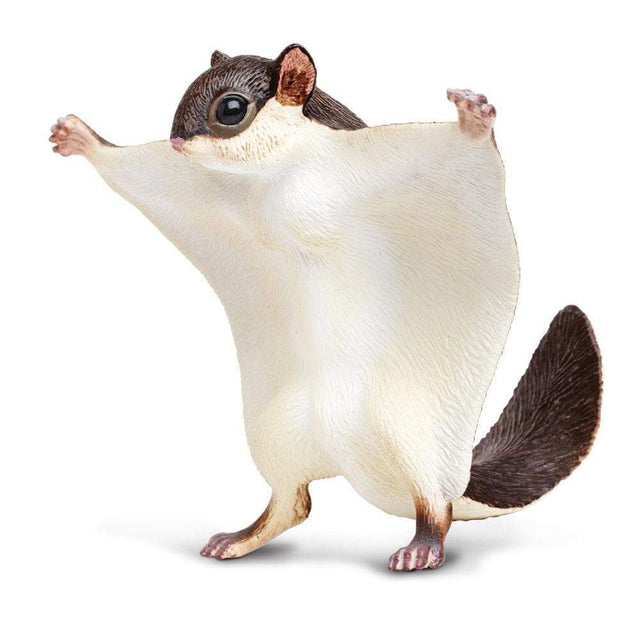 Flying Squirrel figurine with outstretched gliding membrane, lifelike and hand crafted for ages 3 and up.