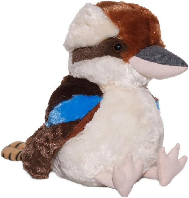 Cuddlekins Kookaburra plush toy with soft brown, white, and blue fur, capturing the charm of an Australian bird.