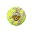 Donut Holiday Reindeer Bath Bomb with colorful sprinkles and a reindeer decoration, made with natural ingredients.