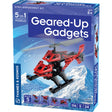 Geared Up Gadgets STEM kit featuring a red helicopter model with spinning rotor for ages 8 and up.