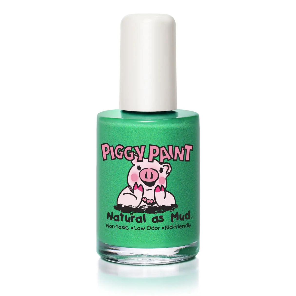 Nail Polish Ice Cream Dream water-based, non-toxic, cruelty-free, vegan green nail polish in a clear bottle with white cap.